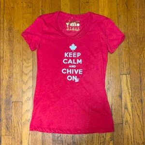 Canadian keep calm chive on T-shirt